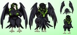 bird character_design commission crow digital_art monster original_character plague_doctor raven shapeshifter vultures