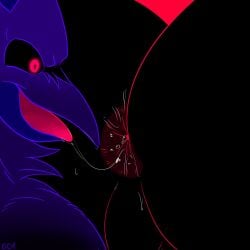 anus avian avian_humanoid bara beefy_demon_acc big_ass bird corviknight demon ethan_(beefy_demon_acc) gay original_characters pokemon_(species) rimming rimming_male saliva saliva_on_anus saliva_string saliva_trail tongue_in_anus tongue_out
