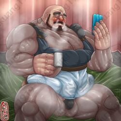1:1 2020s 2025 2boys 69_position ass balls bara formal_wear fully_clothed gay male male_only muscular salaryman size_difference sweat tagme takuang1919 yaoi