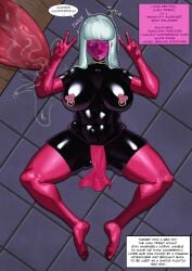 crabhorn female female_only latex_skinsuit living_latex mimic mimic_chest