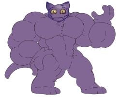 anthro anthro_on_anthro bara buff cat_ears cat_tail catboy cute cute_face edited edited_art edited_official_artwork ethereal_island ethereal_monster feline feline_humanoid ghazkin ghazt ghazt_(my_singing_monsters) happy msm my_singing_monsters no_nude no_penis purple_body purple_fur purple_skin sexy smile smiling traced traced_art white_background