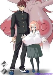 1boy 1boy1girl 1girls 2026 2d alternate_breast_size areola areolae big_breasts big_thighs blue_eyes blush blush_lines breasts breasts_bigger_than_head breasts_bigger_than_torso breasts_out clothed clothed_female clothing curvaceous curvaceous_female curvaceous_figure curvy curvy_body curvy_female curvy_figure curvy_hips detailed_background female female_only flashing flashing_breasts full_body gigantic_breasts gigantic_thighs hi_res high-angle_view highres huge_breasts huge_thighs hyper hyper_breasts hyper_penis inverted_nipples komaro-chan large_breasts large_thighs leggings legwear light-skinned_female light_skin long_hair long_socks massive_breasts michinoku_komaro microskirt mini_giantess miniskirt mizunoe_ume pink_hair presenting presenting_breasts puffy_areola puffy_nipples revealing_clothes school school_uniform schoolgirl schoolgirl_uniform seitokai_ni_mo_ana_wa_aru! seitokai_nimo_anawa_aru! shiny shiny_skin short_skirt showing_breasts skimpy skimpy_clothes skirt smooth_skin socks solo solo_female stockings straight_hair surprise_party thick thick_hips thick_legs thick_thighs thigh_highs thighhighs thighs thighs_bigger_than_head voluptuous voluptuous_female wide_hips