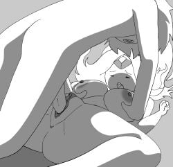 1boy 1girls 4_fingers adventure_time big_breasts black_and_white black_eyes breasts cartoon_network coolerinker curvaceous curvy cute dot_eyes elemental_creature embrace erect_nipples erection female finn_the_human fire_elemental flame_hair flame_princess forehead_jewel inker_comics inkershike large_breasts lying lying_down male naked nipples nude nude_female nude_male orange_skin penis pubic_hair red_hair romantic_couple sex skinny_male smile spread_legs tagme thick_thighs thighs vaginal_penetration vaginal_sex wholesome wide_hips