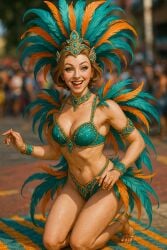 ai_generated bikini carnival carnival_outfit dance fire_emblem fire_emblem:_three_houses manuela_casagranda milf semi_realistic wide_eyes