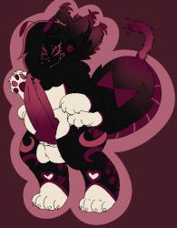 4_arms 4_ears antennae_(anatomy) anthro arachnid arthropod arthropod_abdomen balls belly big_balls big_penis black_body black_fur ear_piercing fur genitals gynomorph hybrid hyper intersex machine markings multi_arm multi_ear multi_limb ovipositor pawpads pawzirella penis piercing pink_body pink_eyes pink_fur pink_markings pink_pawpads pink_penis pink_penis_tip protogen scarlet_(pawzirella) slightly_chubby solo spider spiked_penis spikes spikes_(anatomy) trans_(lore) trans_woman_(lore) white_belly white_paws
