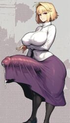1futa ai_generated arcueid_brunestud big_breasts big_penis blonde_futa blonde_hair bulge bulge_under_clothes busty dick dickgirl erect_penis erection erection_under_clothes fat_cock futa_only futanari huge_breasts huge_cock large_breasts large_penis melty_blood_arcueid_figure_(meme) meme mostly_clothed penis penis_outline penis_under_clothes reference_image sudospritez tsukihime