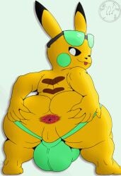 1boy animated annoyed anthro anus apron ass backsack balls black_sclera bracelet bulge bulge_from_behind clothing cosplay_pikachu_(costume) cptwill64_(artist) cross-popping_vein crown ear_markings ear_piercing ear_ring ears_down eyebrows eyewear eyewear_on_head femboy gay gay_anal gay_male gay_sex generation_1_pokemon genitals gloves group handwear hat headgear headwear hi_res homosexual homosexual_male homosexual_sex jewelry jockstrap leather leather_clothing leather_gloves leather_handwear looking_at_viewer looking_back male male/male male_focus male_only male_penetrated mask necktie nintendo peaked_cap piercing pikachu pikachu_libre pink_clothing pivoted_ears pokemon pokemon_(species) red_clothing red_eyebrows ring_piercing seductive slideshow smile solo spiked_bracelet spikes spread_anus spread_butt spread_legs spreading sunglasses tablet teal_clothing thick_eyebrows underwear wearing_mask white_clothing worried_face