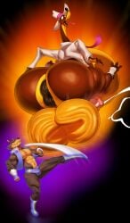 anthro anus ass balls big_anus big_balls big_bulge big_butt bodily_fluids bruno_silva bulge canid canine canis clothing cum disney domestic_dog duo ejaculation genital_fluids genitals glistening glistening_balls glistening_butt glistening_genitalia hat headgear headwear hi_res huge_balls huge_butt hyper hyper_balls hyper_butt hyper_genitalia justmegabenewell kick kicking_balls male male/male mammal muscular muscular_anthro mustelid musteline necktie puffy_anus smarty_weasel toon_patrol true_musteline weasel who_framed_roger_rabbit