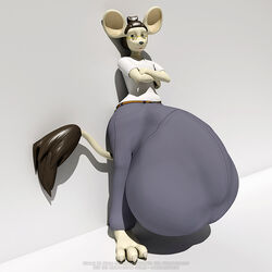 3d anthro anthroanim balls big_balls big_ears bulge clothed clothing gang_xi_siyu hair huge_balls hyper hyper_balls hyper_bulge hyper_penis kangaroo_rat looking_at_viewer male mammal mouse penis rodent simple_background siyu smile solo standing wide_hips