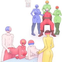 3boys 5girls abs ass belarus_(countryhumans) blue_body blue_eyes blue_skin breasts breasts_bigger_than_head breasts_on_head china_(countryhumans) closed_eyes closed_smile cock countryhumans countryhumans_girl cuckold deffikkk dick double_penetration female female_ass german german_male germanic germanic_male germany_(countryhumans) grabbing_another's_ass grabbing_ass grabbing_shoulders green_body green_eyes green_skin india_(countryhumans) male male_ass male_nipples nipples no_clothes no_clothing ntr nude nude_female nude_male nude_sex oiled oiled_body oiled_skin open_mouth pale_skin penis pussy pussy_lips red_body red_eyes red_skin request russia_(countryhumans) serbia_(countryhumans) sex sex_from_behind sitting sitting_on_chair slav slavic slavic_girl slavic_guy stockings tied tied_up tied_up_male united_nations_(countryhumans) united_states_of_america_(countryhumans) yellow_body yellow_skin