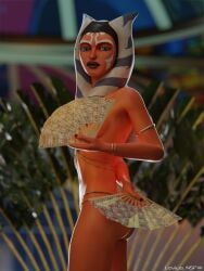 1girls ahsoka_tano alien alien_girl alien_humanoid female female_only jedi levius_nsfw nude nude_female orange_body orange_skin skinny skinny_female slave slave_girl slave_outfit slavegirl solo star_wars topless topless_female