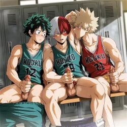 3boys ai_generated animated armpit_hair armpit_licking boku_no_hero_academia gay group_masturbation hairy_armpits hekaro izuku_midoriya katsuki_bakugou male_only masturbation musky_armpit my_hero_academia pubic_hair shouto_todoroki sound sweaty_body tagme threesome twink video yaoi