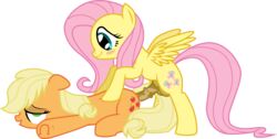 2013 alpha_channel applejack_(mlp) balls blonde_hair blush cutie_mark dickgirl dickgirl_penetrating duo earth_pony equine erection feathered_wings feathers female feral fluttershy_(mlp) friendship_is_magic fur green_eyes hair horse intersex intersex_penetrating kitsuneymg lying mammal my_little_pony on_front orange_fur pegasus penetration penis pink_hair pony simple_background transparent_background wings yellow_feathers yellow_fur