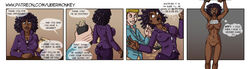 1boy 1girls comic dark-skinned_female dark_skin female interracial male pale-skinned_male pale_skin ubermonkey