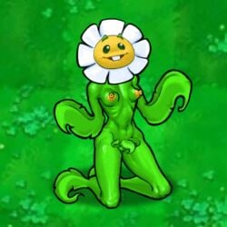 1girls 2d 2d_animation accurate_art_style animated average_breasts flora_fauna flower_creature flower_petals kneeling looping_animation marigold_(pvz) plant_girl plant_humanoid plantie plants_vs_zombies shaking_breasts waneczka228 yellow_areola yellow_areolae yellow_nipples