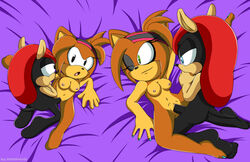 2boys 2girls armadillo black_eyes black_nose black_skin blue_eyes breasts brown_fur clothing fan_character female foursome green_eyes headband hedgehog hedgehoglove klara_the_hedgehog leg_warmers legs legs_up looking_pleasured lying male mammal medium_breasts mighty_the_armadillo multiple_females multiple_girls multiple_males navel nipples nude one_eye_closed original_character partially_clothed penetration penis pussy red_skin sega shoes small_breasts sonic_(series) sonic_the_hedgehog_(series) spread_legs spreading straight tail thighhighs thighs time_paradox tongue vaginal_penetration yoga young