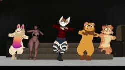 big_breasts bikini breasts dance furry huge_breasts tagme thick thick_thighs video vrchat