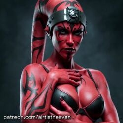 ai_generated airtist alien alien/human alien_girl alien_humanoid animated athletic atroxa bikini bikini_bottom bikini_top blue_body blue_eyes bra close-up close_up closeup female female_only fit high_resolution highres looking_at_viewer looking_back panties patreon red_body sith sith_lady star_wars star_wars:_the_old_republic tagme thong underwear video