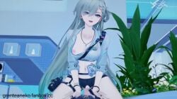 1boy 1boy1girl 1girls 3d 3d_animation animated blonde_hair blue_eyes consistent_pov cowgirl_position exposed_breasts female female/male female_on_male greenneko lynae_(wuthering_waves) male male_pov male_rover_(wuthering_waves) moaning nipples one_breast_out penis pov pussy rover_(wuthering_waves) sound straight tagme uncensored vaginal_penetration video wuthering_waves