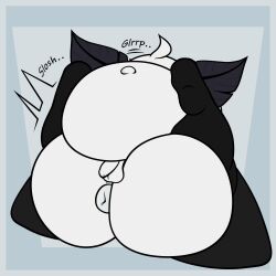 absurd_res anthro anus arthropod bodily_fluids clothing cum cum_in_ass cum_inside cumflation ejaculation femboy genital_fluids genitals hi_res inflation insects legs_up legwear lepidopteran lying male male/male moan moth navel on_back outie_navel penis puffy_anus rumbling_stomach short_stack size_difference slosh sloshing sloshing_belly small_penis smaller_male solo spread_legs spreading teapot_(body_type) thigh_highs willowmoff wings