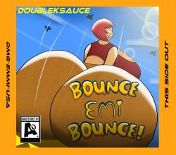 ass ass_focus bounce bounce_emi_bounce! bouncing bouncing_ass bouncing_butt butt_focus cover_art doubleksauce emi_(doubleksauce) game_label gameboy huge huge_ass huge_butt hyper hyper_ass hyper_butt label label_art meat_wall_(body_type) platform platformer plus_size red_eyes red_hair sweatpants tagme title video_game_character video_games