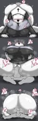 big_butt blush blush cum_in_pussy cum_inside eating_pussy enigi09 fucked_silly heart heavy_breathing huge_breasts large_ass large_breasts larger_female mating_press nun nun_outfit open_mouth pussy_juice simple_background small_dom_big_sub smaller_male steaming_body thick_ass thick_thighs