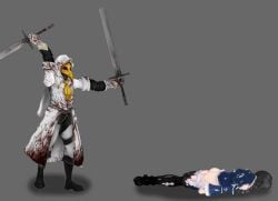 animated aradia_(night_of_revenge) bisected death female female_death gif gore guro killing night_of_revenge