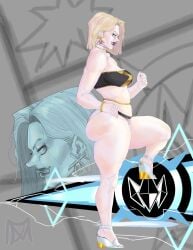 bad_bitch beads blonde_female blonde_hair dahentaiman emma_frost emma_frost_(marvel_rivals) female heels legs_up licking_lips makeup marvel pawg skimpy_clothes snowbunny thick_ass thick_hips thick_legs thick_thighs