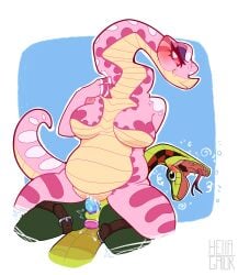 anthro bodily_fluids breasts buttplug cum cum_in_vagina cum_inside duo featureless_breasts female fucked_silly genital_fluids hellagator hi_res male male/female penetration plug_(sex_toy) pussy reptile scalie sex_toy snake submissive submissive_male tongue tongue_out vaginal_penetration