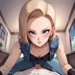 ai_generated android_18 animated chatrule.ai cowgirl cowgirl_position dragon_ball_z male/female naked_female no_sound penis_in_pussy pov pov_eye_contact pov_male riding riding_penis tagme vagina vaginal_penetration vaginal_sex video