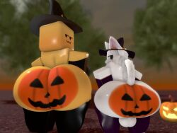 1boy 1femboy 1girls 3d animated ass background background_characters balls big_ass big_butt boy_kisser_(meme) boykisser boykisser_(meme) enormous_ass enormous_butt female femboy halloween huge_ass huge_butt hyper_ass hyper_butt large_ass large_butt male muitetul pumpkin_butt qooby roblox robloxian shaking_ass shaking_butt silly_cat_(mauzymice) tagme twerking video witch_costume witch_hat