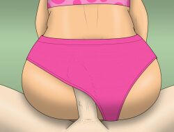 2d ass bikini bubble_butt chubby chubby_female erect_penis erection female female_focus infiniteblue male male_pov partial_male penis penis_under_clothes pov sadie_(tdi) sex sitting sitting_on_lap sitting_on_person total_drama_island wide_hips