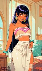 ai_generated areolae ass blush breasts chel completely_nude curvy female full_body hentai high_resolution highly_detailed large_breasts long_hair looking_at_viewer navel nipples nsfw nude open_mouth patreon pinkbunnies pussy rule34 seductive simple_background smile solo the_road_to_el_dorado thick_thighs thighs uncensored wide_hips