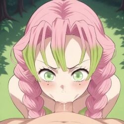 ai_generated blowjob deepthroat eye_contact fellatio female huge_cock male male/female mitsuri mitsuri_kanroji no_sound oral oral_sex penis pov pov_male sucking sucking_penis tagme video