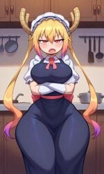 ai_generated big_breasts big_thighs dragon dragon_girl dragon_maid maid maid_dragon maid_headdress maid_uniform miss_kobayashi's_dragon_maid tohru_(dragon_maid) tohru_(maidragon) tohru_(miss_kobayashi's_dragon_maid)
