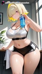 1girls 2025 ai_assisted ai_generated anime artist_name big_breasts big_breasts big_breasts big_chest blonde_hair bottle breast breasts breasts breasts bust busty chest cleavage elegg_(nikke) explicit female goddess_of_victory:_nikke hair_over_one_eye hi_res high_quality high_resolution highres holding_bottle indoors large_breasts looking_at_viewer multicolored_hair navel patreon patreon_username plant potted_plant short_hair shorts skypassion solo stable_diffusion sweat thick_thighs thighs towel water_bottle watermark window
