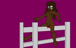 blood_stain crying_with_eyes_open cuntbusting dark-skinned_female falling female pain pussy