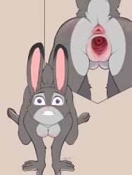 all_fours anthro anus ass blush body_blush breast_blush breasts cervix cervix_view clenched_teeth clitoral_hood clitoris countershade_torso countershading dipstick_ears disney doggy_style ear_markings ears_up erect_nipples female female_urethra from_behind_(disambiguation) from_behind_position front_view gaping gaping_vagina genitals hand_on_leg hi_res humanoid_genitalia humanoid_vulva hyginx invisible_penis judy_hopps multicolored_ears nipples pannel penetration pupils purple_eyes questionable_consent raised_tail rear_view scut_tail sex short_tail small_pupils spread_anus spread_legs spread_vulva spreading stretched stretched_pussy tail teeth translucent_penetration urethra vaginal_canal vaginal_penetration vulva vulva_blush wide_eyed wide_hips zootopia