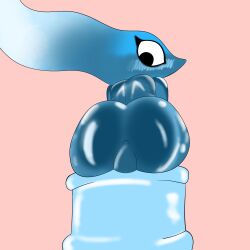ass_focus deltarune deltarune_chapter_3 female female_only miss_mizzle_(deltarune) null water water_cooler_(deltarune)