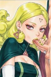 1boy 1girls ai_generated blowjob boruto:_two_blue_vortex clothed clothed_sex delta_(boruto) fellatio female_focus handjob handjob_while_sucking naruto naruto_(series) oral oral_sex