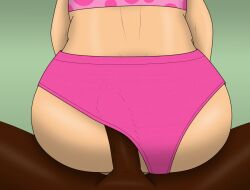 2d ass bikini bubble_butt chubby chubby_female erect_penis erection female female_focus infiniteblue male male_pov partial_male penis penis_under_clothes pov sadie_(tdi) sex sitting sitting_on_lap sitting_on_person total_drama_island wide_hips