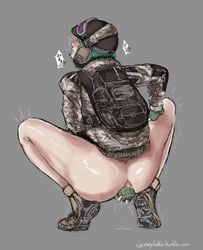 1girls anal anus ass_juice bottomless ela_(rainbow_six) grenade insertion rainbow_six rainbow_six_siege spread_legs squatting tagme tom_clancy wrongnhoka