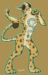 animal_genitalia balls clouded_leopard feline leopard likulau male male_only mammal nekojishi nude paws penis sheath solo tenecayr_(artist)