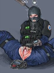 1girls after_rape after_sex blood clitoris crying cum cum_in_pussy cum_inside cum_on_face drone gun_to_head police pussy rainbow_six rainbow_six_siege ski_mask spread_legs spread_pussy tagme tears tom_clancy torn_clothes twitch_(rainbow_six) wrongnhoka