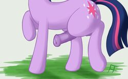 2013 animal_genitalia animal_penis cutie_mark digital_media_(artwork) equine equine_penis erection fearingfun feral friendship_is_magic fur futatwi horse horsecock male mammal my_little_pony nude penis pony purple_fur rule_63 solo torso_shot twilight_sparkle_(mlp)