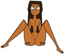 1girls accurate_art_style alejandro_burromuerto_(tdi) anal ass barefoot breasts codl female genderswap lipstick long_hair navel nipples nude pussy rule_63 solo tagme total_drama_island white_background