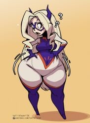 2026 ? looking_at_ass mount_lady mt._lady my_hero_academia patreon_url shortstack source_request surprised_expression tail-blazer wide_hips