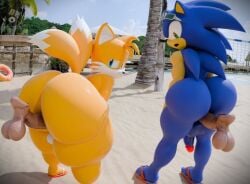 2boy 2boys 3d 3d_(artwork) anal_sex anthro ass ass_bigger_than_head ass_focus balls ballsack beach beach_background big_ass bubble_butt butt butt_focus dumptruck_ass femboy fucking fucking_ass gay gay_anal gay_sex glasses huge_ass hyper_ass large_ass looking_back looking_back_at_ass miles_prower miles_tails_prower mobian mobian_(species) mobian_fox mobian_hedgehog mouth mouth_open penetrated penetrated_male penetration penetration_from_behind penis sex sex_from_behind small_penis sonic_(series) sonic_the_hedgehog sonic_the_hedgehog_(series) surprised surprised_expression tails tails_the_fox thick_thighs totallyd wide_hips yaoi