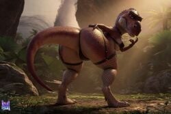 2026 20th_century_fox 3d 3d_(artwork) ai_assisted anthro ass_focus athletic back_view bdsm_gear big_ass blue_sky_studios claws collar curvaceous dinosaur dinosaur_girl exposed_ass female fishnet_legwear fishnets garter_straps hand_on_ass harness ice_age_(series) ice_age_dawn_of_the_dinosaurs leather_clothing leather_harness lewdstein looking_at_viewer micro_bikini momma_dino mother presenting reptile scales scalie seductive_look sharp_teeth sideboob solo solo_female spiked_collar standing tail teasing theropod thick_ass thick_legs thick_tail thick_thighs thighhighs thong tyrannosaurid tyrannosaurus tyrannosaurus_rex voluptuous wide_hips yellow_eyes