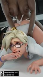 1futa 1girls 3d age_difference ana_amari angela_ziegler ass biting_finger blender blonde_hair breasts cheating_girlfriend cheating_mother cum cum_in_pussy cum_inside doctor doctor_on_patient dr._ziegler finger_bite from_behind futa_on_female glasses hospital hospital_bed labcoat looking_up mercy nyl_ana_amari old_ana_amari older_female older_female_and_younger_female overwatch partially_clothed shhi_prvrt_x